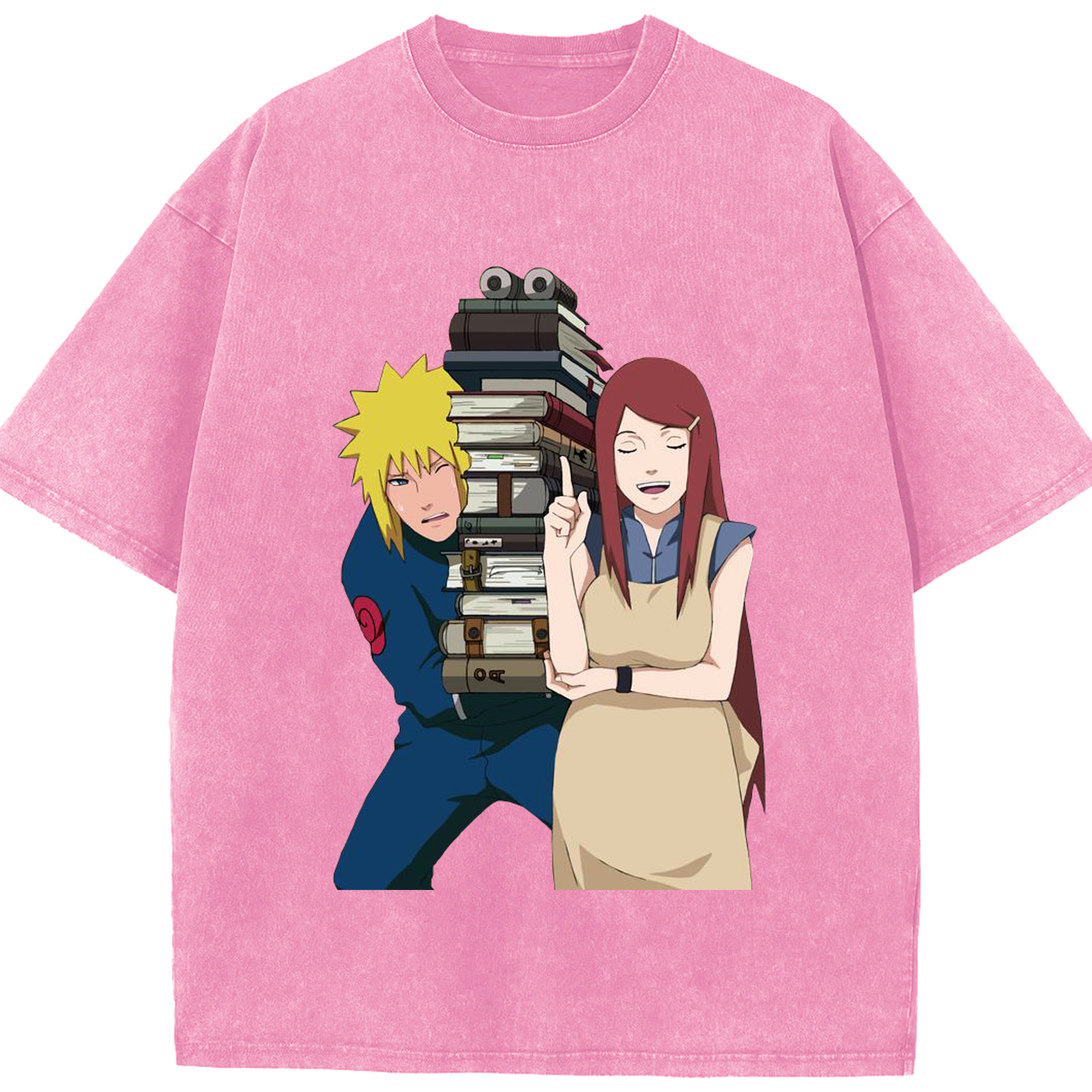 （画像用） NARUTO -ナルト- 波風 ミナト Namikaze Minato 綿100% ヴィンテージ風 半袖Tシャツ（フロントプリント）
